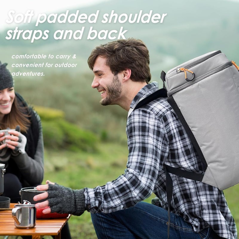 CaCTOUR Backpack Cooler,36 Can Cooler Backpack & Portable Lightweight Backpack Coolers Insulated Leak Proof for Men and Women - Image 2